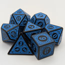 Magic Flame (Blue) - Enchanted Seas - 7 Piece DnD Dice Set | Acrylic RPG Gaming Dice