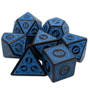 Magic Flame (Blue) - Enchanted Seas - 7 Piece DnD Dice Set | Acrylic RPG Gaming Dice