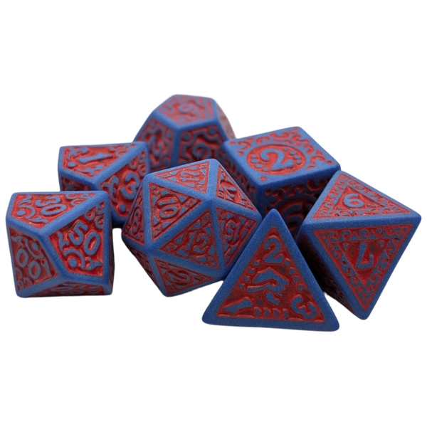 Enchanted Hero - 7 Piece DnD Dice Set | Acrylic RPG Gaming Dice
