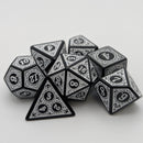 Magic Flame (White) - "Enchanted Zen" - 7 Piece DnD Dice Set | Acrylic RPG Gaming Dice