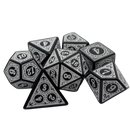 Magic Flame (White) - "Enchanted Zen" - 7 Piece DnD Dice Set | Acrylic RPG Gaming Dice