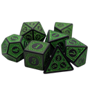 Magic Flame (Green) - "Enchanted Ent" - 7 Piece DnD Dice Set | Acrylic RPG Gaming Dice