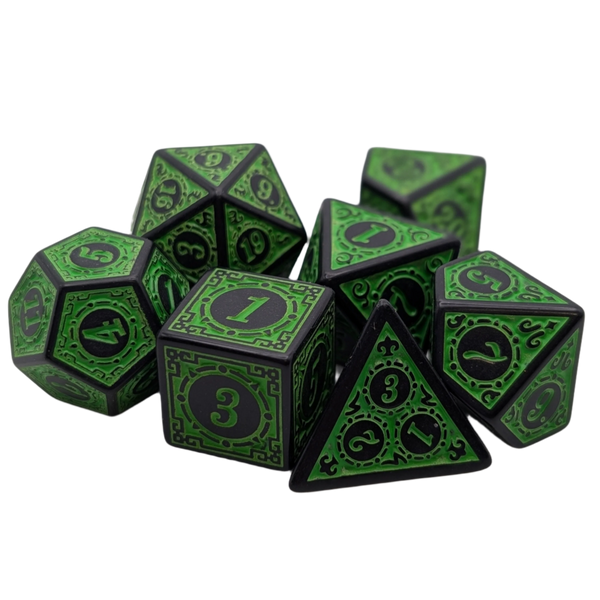 Enchanted Ent - 7 Piece DnD Dice Set | Acrylic RPG Gaming Dice