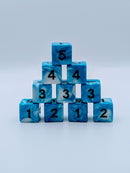 Icelight Sigil 10d6 - DnD Dice Set | Acrylic RPG Gaming Dice