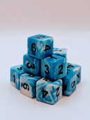 Icelight Sigil 10d6 - DnD Dice Set | Acrylic RPG Gaming Dice