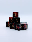 Embersteel 10d6 - DnD Dice Set | Acrylic RPG Gaming Dice