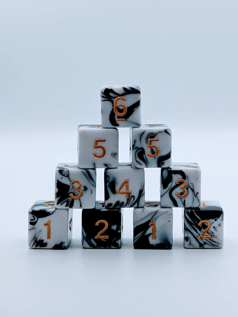 Voidlight 10d6 - DnD Dice Set | Acrylic RPG Gaming Dice