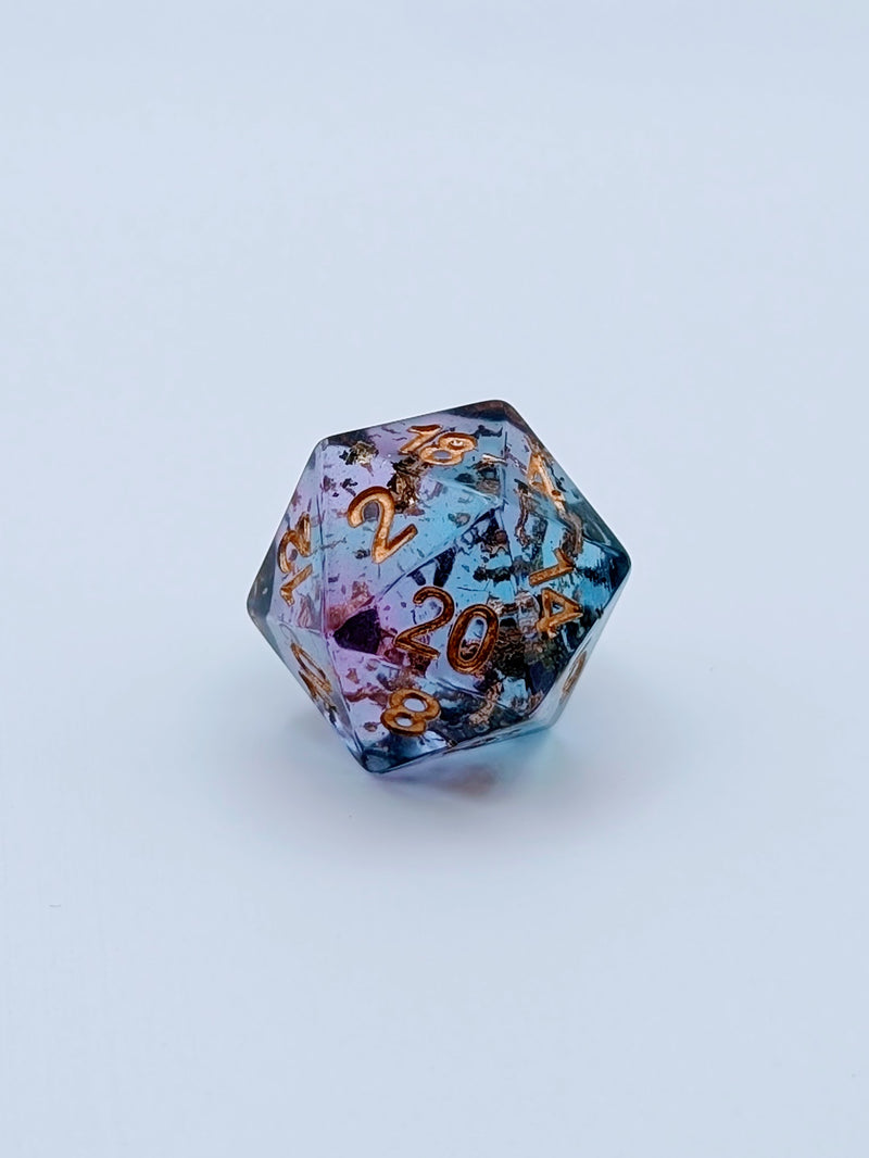 Glimmerfall - 7 Piece DnD Dice Set | Acrylic RPG Gaming Dice