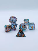 Glimmerfall - 7 Piece DnD Dice Set | Acrylic RPG Gaming Dice