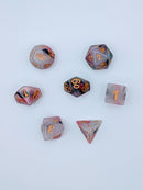 Heart of Shadows - 7 Piece DnD Dice Set | Resin RPG Gaming Dice