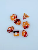 Mythical Inferno - 7 Piece DnD Dice Set | Acrylic RPG Gaming Dice