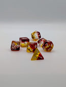Mythical Inferno - 7 Piece DnD Dice Set | Acrylic RPG Gaming Dice