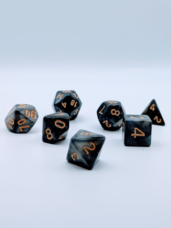 Stardust Shard- 7 Piece DnD Dice Set | Acrylic RPG Gaming Dice