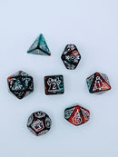 Yuletide Luck - 7 Piece DnD Dice Set | Acrylic RPG Gaming Dice