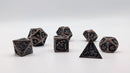 Elder Scroll (Bronze) - 7 Piece DnD Dice Set | Metal RPG Gaming Dice