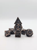 Elder Scroll (Bronze) - 7 Piece DnD Dice Set | Metal RPG Gaming Dice