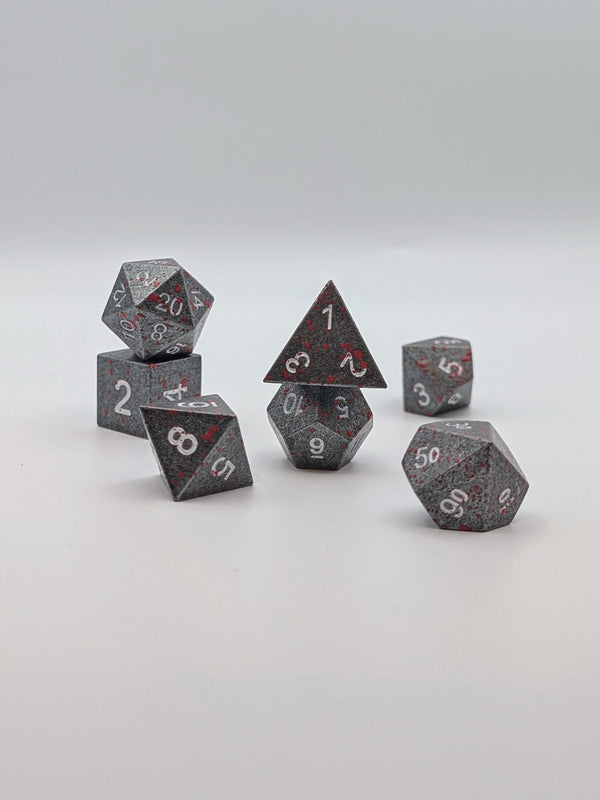Battleborn - 7 Piece DnD Dice Set | Metal RPG Gaming Dice
