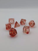 Ember Light - 7 Piece DnD Dice Set | Acrylic RPG Gaming Dice