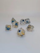 Azure Wilds - 7 Piece DnD Dice Set | Resin RPG Gaming Dice
