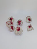 Scarlet Wilds - 7 Piece DnD Dice Set | Resin RPG Gaming Dice