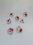 Scarlet Wilds - 7 Piece DnD Dice Set | Resin RPG Gaming Dice