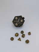 Gold Keys to the Hoard  - 8 Piece DnD Dice Set | Metal RPG Gaming Accessories