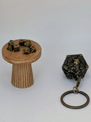 Gold Keys to the Hoard  - 8 Piece DnD Dice Set | Metal RPG Gaming Accessories