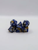 Feylien – Blue & Gold 7-Piece Acrylic D&D Dice Set