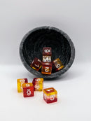 Mythical Inferno - 10D6 DnD Dice Set | Resin RPG Gaming Dice