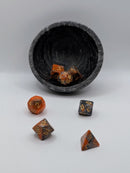 Cinder Moon - 7 Piece DnD Dice Set | Acrylic RPG Gaming Dice