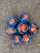 Beholder's Eye |  7 Piece Moving Eye DnD Dice Set | Acrylic RPG Gaming Dice