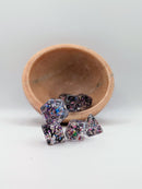 The Weaver’s Diamonds – Clear 7-Piece Resin D&D Dice Set