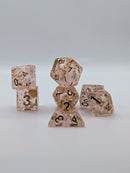 Fae’s Blush – Blush 7-Piece Resin D&D Dice Set