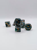 Sage Mist – Green and Blue  7-Piece Resin D&D Dice Set