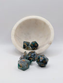 Sage Mist – Green and Blue  7-Piece Resin D&D Dice Set