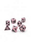 Ancient Love – Pink Resin 7-Piece D&D Dice Set