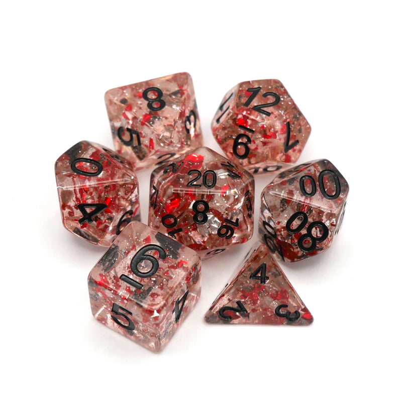 Poirot's Revelation - 7 Piece DnD Dice Set | Acrylic RPG Gaming Dice