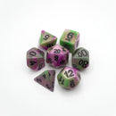 Poison Petals - 7 Piece DnD Dice Set | Acrylic RPG Gaming Dice