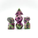 Poison Petals - 7 Piece DnD Dice Set | Acrylic RPG Gaming Dice