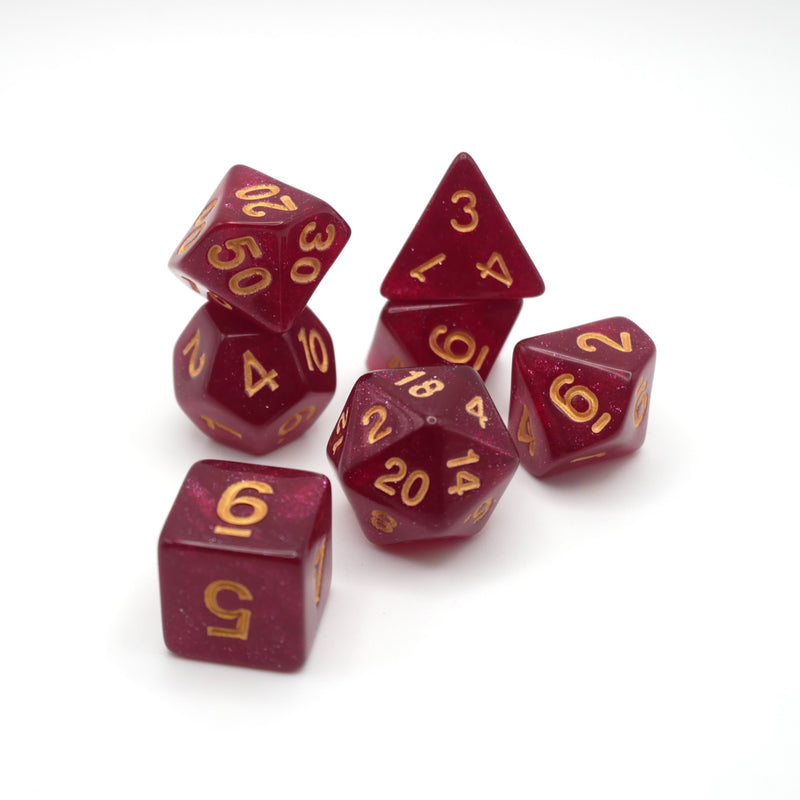 Porygon's Plating - 7 Piece DnD Dice Set | Acrylic RPG Gaming Dice