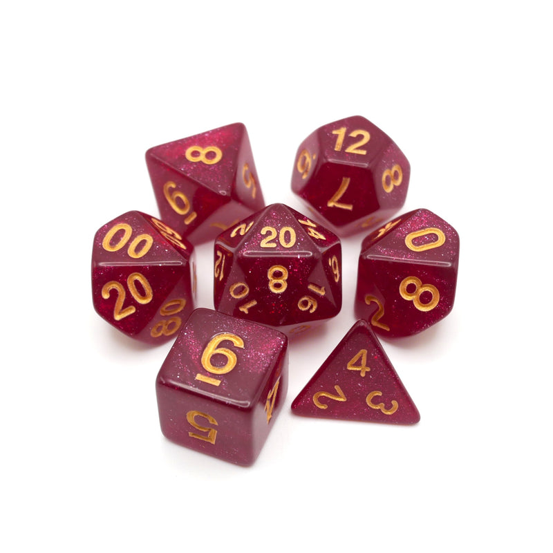 Porygon's Plating - 7 Piece DnD Dice Set | Acrylic RPG Gaming Dice