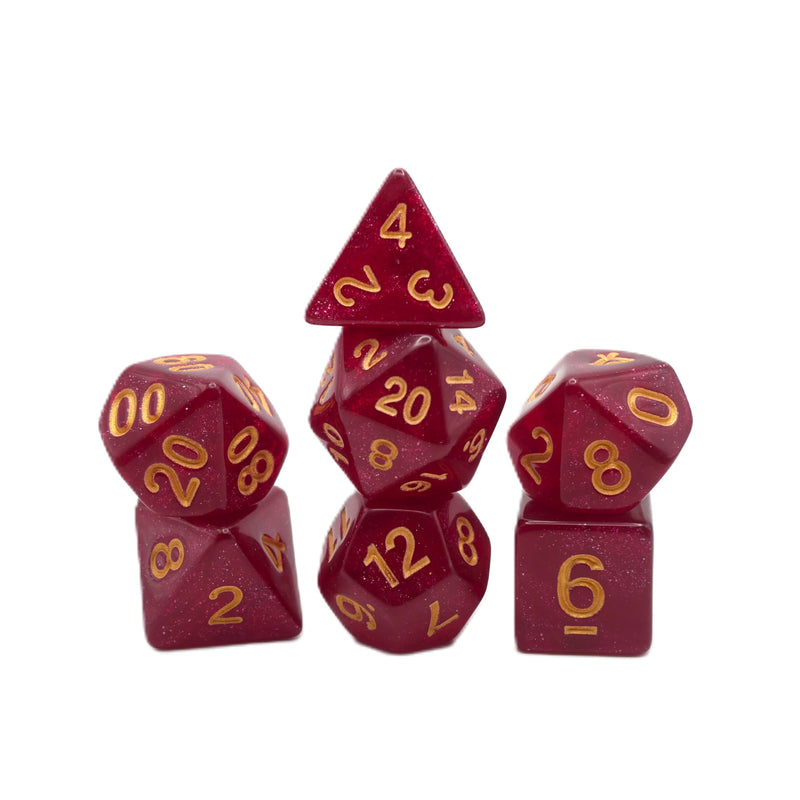 Porygon's Plating - 7 Piece DnD Dice Set | Acrylic RPG Gaming Dice