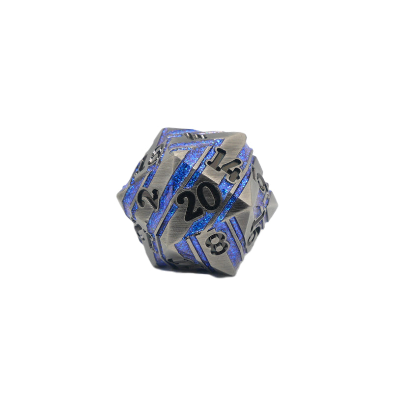 Quantum Energy - Giant D20 DnD Dice | Metal RPG Gaming Dice