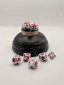 Red Rupture - 7 Piece DnD Dice Set | Acrylic RPG Gaming Dice