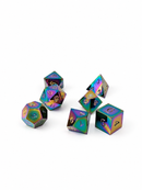 Rainbow's Alloy - 7 Piece DnD Dice Set | Metal RPG Gaming Dice