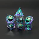 Remorhaz's Eye |  7 Piece Moving Eye DnD Dice Set | Acrylic RPG Gaming Dice