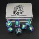 Remorhaz's Eye |  7 Piece Moving Eye DnD Dice Set | Acrylic RPG Gaming Dice
