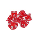 Ruby Ingots - 7 Piece DnD Dice Set | Acrylic RPG Gaming Dice