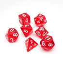Ruby Ingots - 7 Piece DnD Dice Set | Acrylic RPG Gaming Dice