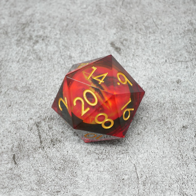 Sauron's Eye | Giant D20 Moving Eye DnD Dice | Acrylic RPG Gaming Dice